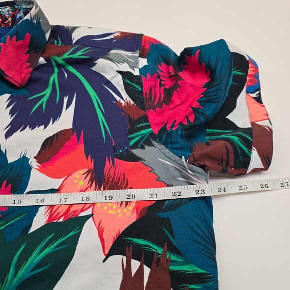 Robert Graham Floral Tropical Multicolor Short Sleeve Button Shirt Men XL - Picture 9 of 10